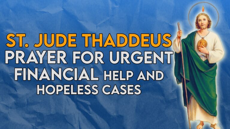 Saint Jude Thaddeus Prayer For Urgent Financial Help, Desperate and