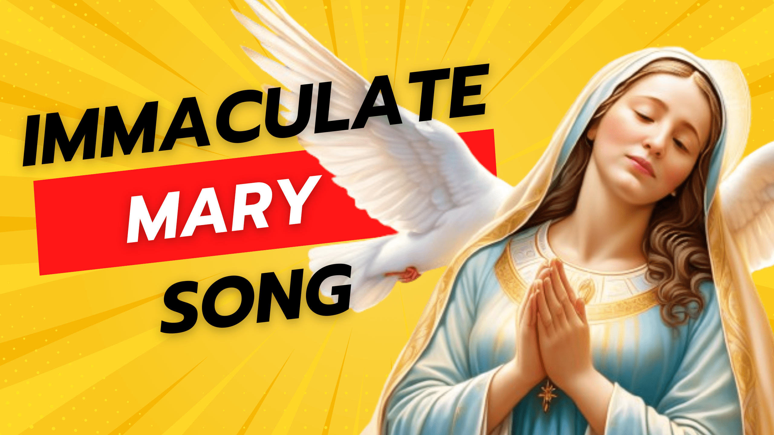 Immaculate Mary Lourdes Hymn Song - Angel Grace Blessing